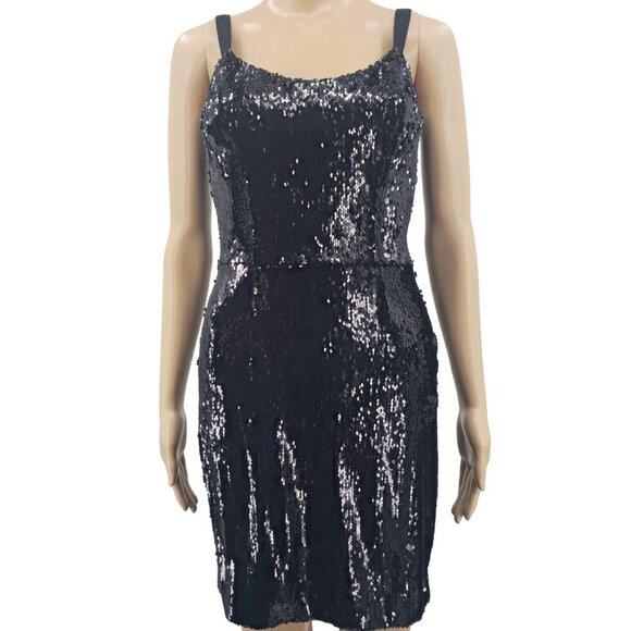 Dress The Population Black Sequin Sleeveless Mini Dress Womens XS - Picture 7 of 7
